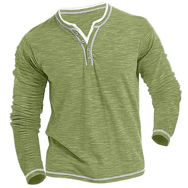 Comfortable Soft Stretch Henley Shirt T-shirt