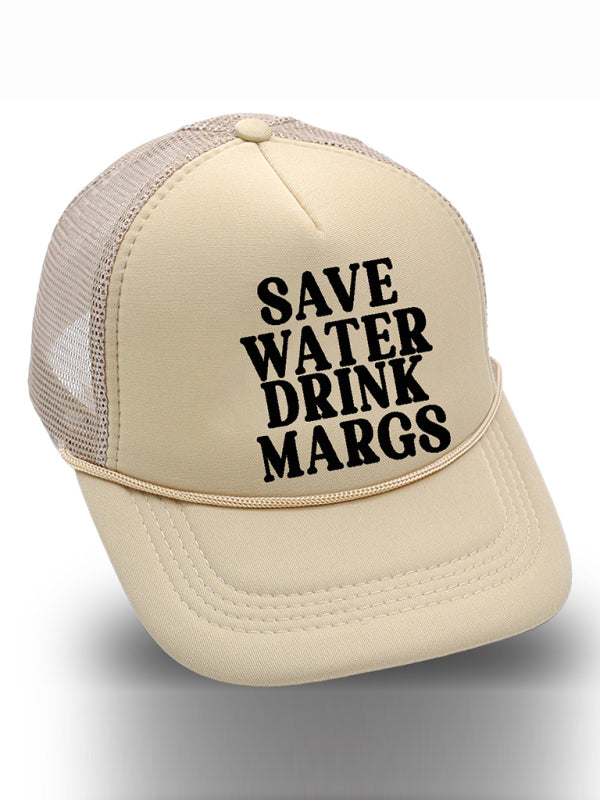Save Water Drink Margs printed baseball cap trucker hat