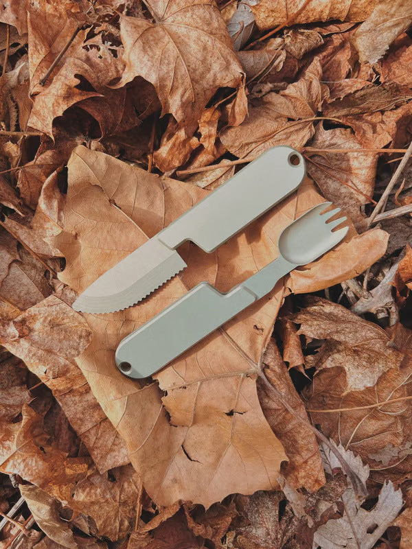 Two-in-one Camping Tableware Knife And Fork Combination