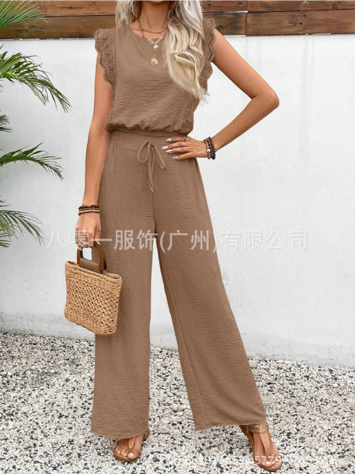 European And American Sleeveless Vest Trousers Advanced Two-piece Set For Women