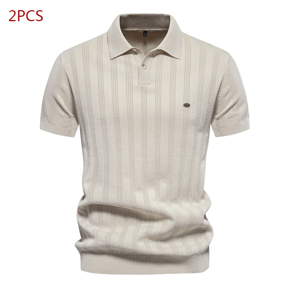 European Size Men's Lapel Casual Men's Top