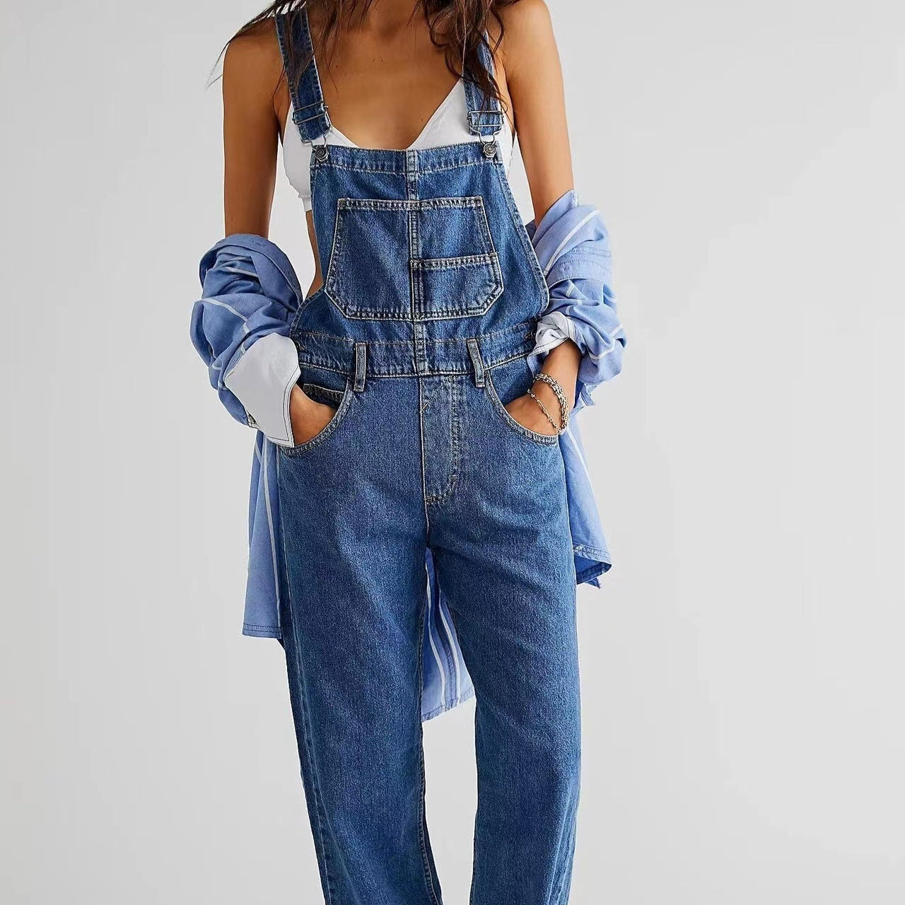 Fashion Casual Loose Denim Trousers