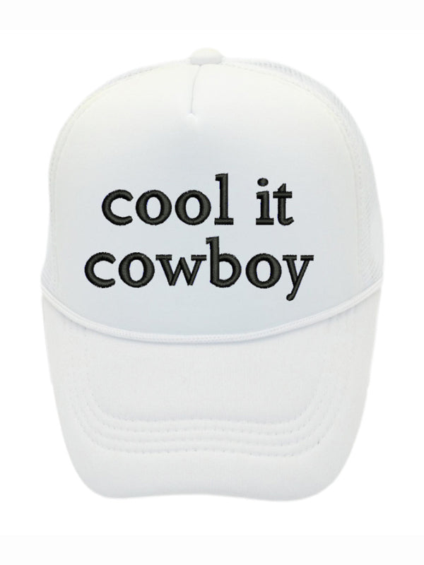 Cool It Cowboy Letter Sponge Mesh Cap Casual Peaked Cap Sun Protection Baseball Cap